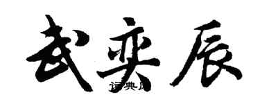 胡問遂武奕辰行書個性簽名怎么寫