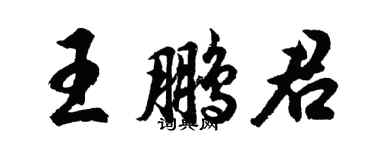 胡問遂王鵬君行書個性簽名怎么寫