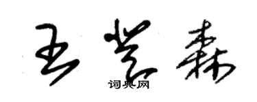 朱錫榮王登森草書個性簽名怎么寫