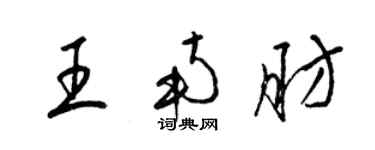 梁錦英王南肪草書個性簽名怎么寫