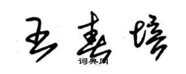 朱錫榮王春培草書個性簽名怎么寫