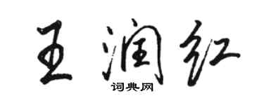 駱恆光王潤紅行書個性簽名怎么寫