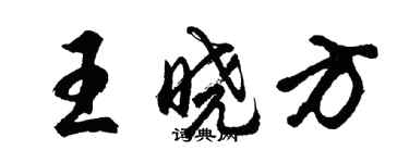 胡問遂王曉方行書個性簽名怎么寫