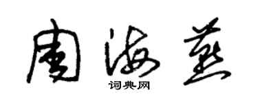 朱錫榮周海燕草書個性簽名怎么寫