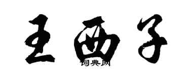 胡問遂王西子行書個性簽名怎么寫