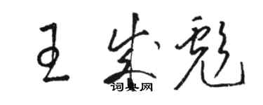 駱恆光王成彪草書個性簽名怎么寫