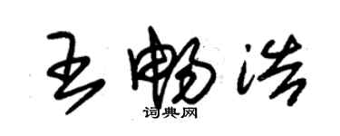 朱錫榮王暢浩草書個性簽名怎么寫