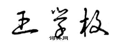 曾慶福王學枚草書個性簽名怎么寫