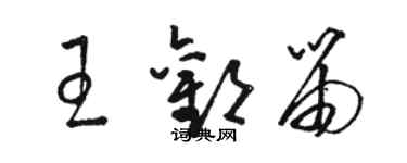 駱恆光王歡笛草書個性簽名怎么寫