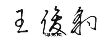 駱恆光王俊豹草書個性簽名怎么寫