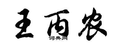 胡問遂王丙農行書個性簽名怎么寫
