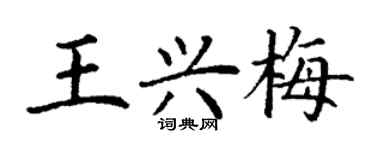 丁謙王興梅楷書個性簽名怎么寫