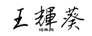 王正良王輝葵行書個性簽名怎么寫