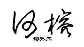 朱錫榮何榕草書個性簽名怎么寫