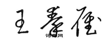 駱恆光王秦雁草書個性簽名怎么寫