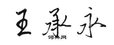 駱恆光王承永行書個性簽名怎么寫
