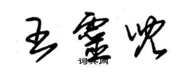 朱錫榮王靈兒草書個性簽名怎么寫