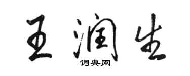 駱恆光王潤生行書個性簽名怎么寫