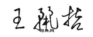 駱恆光王麗哲草書個性簽名怎么寫