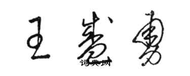 駱恆光王盛勇草書個性簽名怎么寫