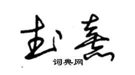 朱錫榮武熹草書個性簽名怎么寫