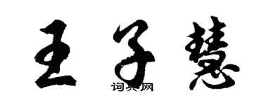 胡問遂王子慧行書個性簽名怎么寫