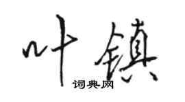 駱恆光葉鎮行書個性簽名怎么寫