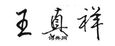 駱恆光王真祥行書個性簽名怎么寫