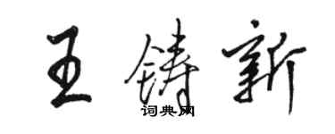 駱恆光王鑄新行書個性簽名怎么寫