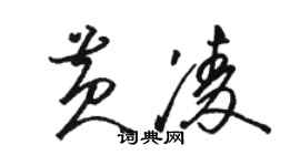 駱恆光黃凌草書個性簽名怎么寫