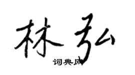 王正良林弘行書個性簽名怎么寫