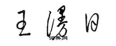 駱恆光王漫日草書個性簽名怎么寫