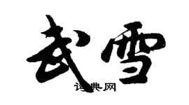 胡問遂武雪行書個性簽名怎么寫