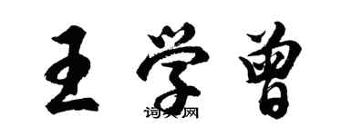 胡問遂王學曾行書個性簽名怎么寫