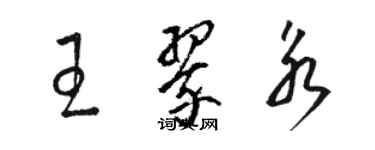 駱恆光王翠永草書個性簽名怎么寫