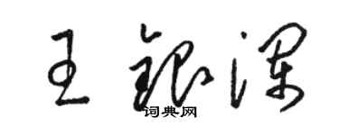駱恆光王銀瀾草書個性簽名怎么寫