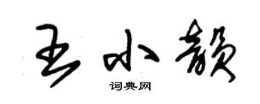 朱錫榮王小韻草書個性簽名怎么寫
