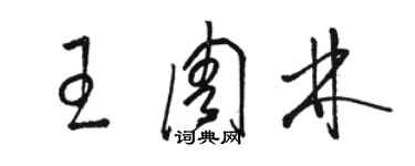 駱恆光王周林草書個性簽名怎么寫