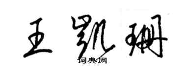 梁錦英王凱珊草書個性簽名怎么寫