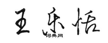 駱恆光王樂恬行書個性簽名怎么寫