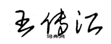 朱錫榮王傳江草書個性簽名怎么寫