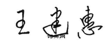 駱恆光王建惠草書個性簽名怎么寫