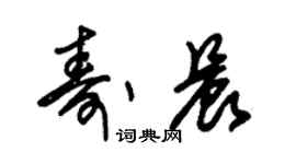 朱錫榮壽晨草書個性簽名怎么寫