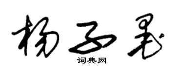 朱錫榮楊子墨草書個性簽名怎么寫