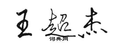 駱恆光王超傑行書個性簽名怎么寫