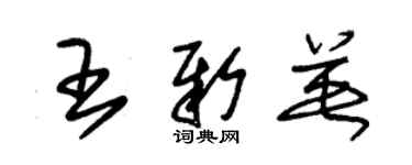 朱錫榮王新英草書個性簽名怎么寫