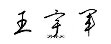 梁錦英王宇軍草書個性簽名怎么寫