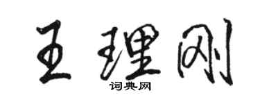 駱恆光王理剛行書個性簽名怎么寫