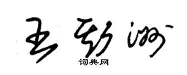 朱錫榮王斯洲草書個性簽名怎么寫