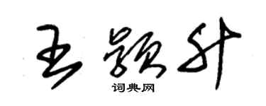 朱錫榮王穎升草書個性簽名怎么寫